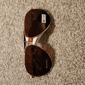 Rose Gold Frame Brown Lens Sunglasses